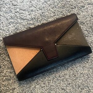 Elegant Celine Tri-Color leather Clutch